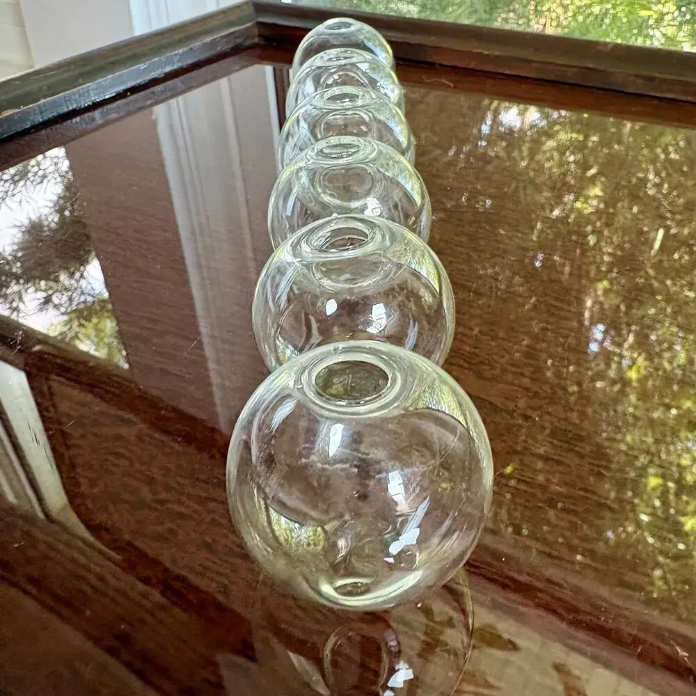 Blown Glass 6-Hole Bud Vase Propagation Tube, 10”